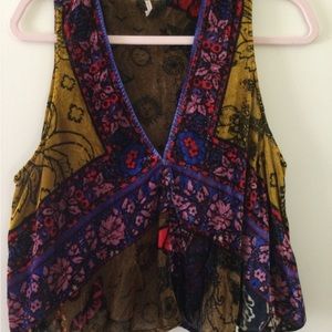 Free People Gorgeous Velvet Vest